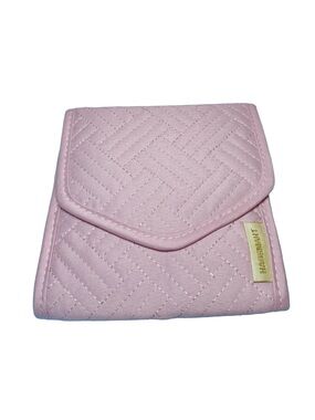 Bagsmart Peri Quilted Pink Travel Jewelry Organizer - Folding Case